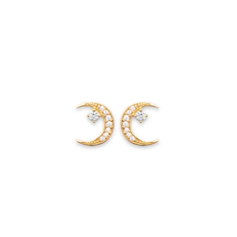 Perrine et Antoinette Boucles D'oreilles Empierrées | Clous D'oreilles^BOUCLES LUNE