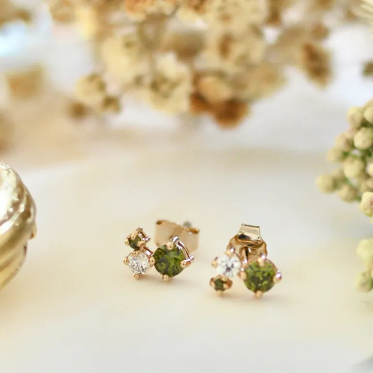 Perrine et Antoinette Boucles D'oreilles Empierrées | Clous D'oreilles^CLOUS AXEL