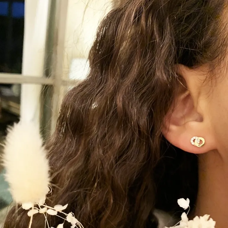 Perrine et Antoinette Boucles D'oreilles Empierrées | Clous D'oreilles^CLOUS INAE
