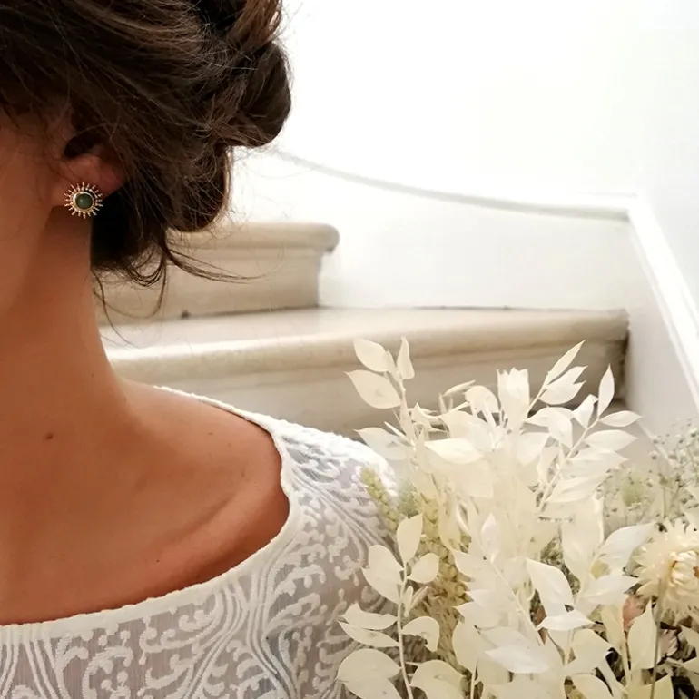 Perrine et Antoinette Boucles D'oreilles Empierrées | Clous D'oreilles^CLOUS JAMILA