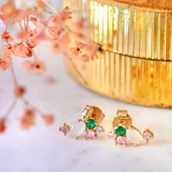Perrine et Antoinette Boucles D'oreilles Empierrées | Clous D'oreilles^CLOUS ROSALIA
