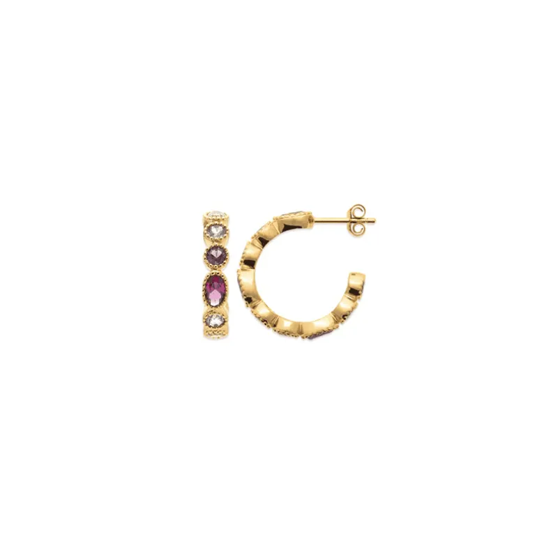 Perrine et Antoinette Boucles D'oreilles Empierrées | Créoles^CREOLES JUSTINE