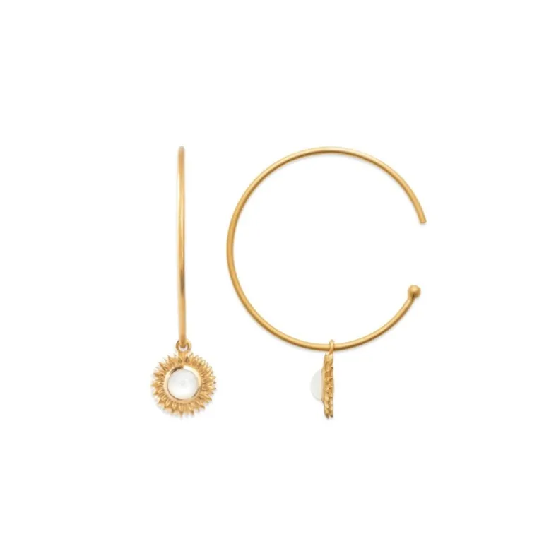Perrine et Antoinette Boucles D'oreilles Empierrées | Créoles^CRÉOLES CAMOMILLE
