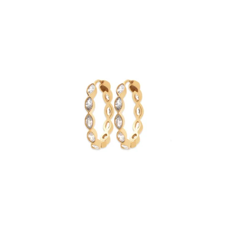 Perrine et Antoinette Boucles D'oreilles Empierrées | Créoles^CRÉOLES FIONA