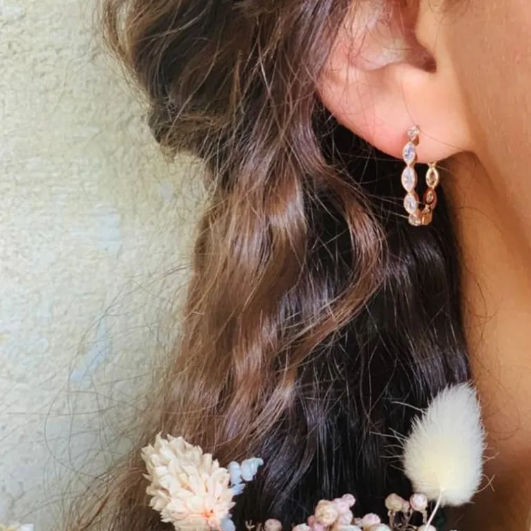 Perrine et Antoinette Boucles D'oreilles Empierrées | Créoles^CRÉOLES FIONA